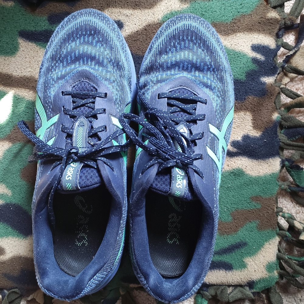 Asics Blue and Green Athletic Shoes - Picture 6 of 6